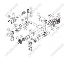 Основной комплект Standard. RG-бронза. 2 форсунки. для бетон.бас.. насос-0.5 кВт. 230 В