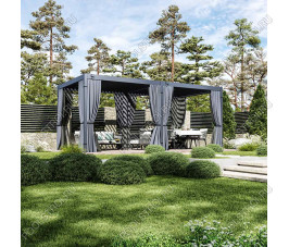 Пергола биоклиматическая Aquaviva Интро Отдельностоящая- 6X3 (Антрацит)