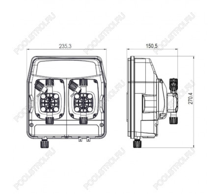 Авт.станция дозир и контр. eTWIN  PH/RX PER 5.0L-5.0 230V PVDF FULL