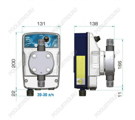 Насос дозир. мембранный eONE MF 30-5 100/250V PVDF TFE/P
