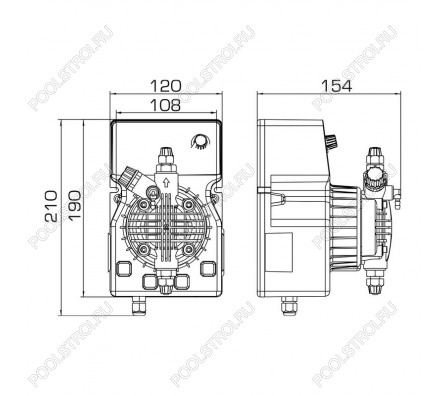 Насос дозир. мембранный DLX PH-RX/MBB 20-3 230V